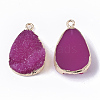 Druzy Resin Pendants RESI-S383-018F-2