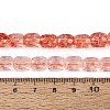 Transparent Crackle Glass Beads Strands GLAA-Q108-04A-10-4