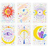 6Pcs 6 Styles Witch Theme PET Hollow Out Drawing Painting Stencils DIY-WH0394-0013-1