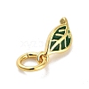 Real 18K Gold Plated Rack Plating Brass Enamel Charms KK-M293-25G-01-2