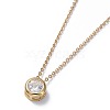 Brass Micro Pave Cubic Zirconia Pendant Necklaces NJEW-JN02426-2