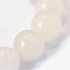 Natural White Jade Round Bead Strands G-E334-10mm-13-4