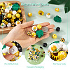 Kissitty 120Pcs 9 Styles Painted Natural Wood Beads WOOD-KS0001-18-5