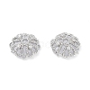Rack Plating Brass Cubic Zirconia Bead Cap KK-A183-77P-1