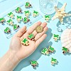 20Pcs 2 Colors Opaque Acrylic and Enamel  Beads OACR-CJ0002-57-4