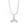 Stylish Stainless Steel Whal Fish Tail Pendant Necklaces for Women's Daily Wear XF5150-1-2