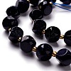 Synthetic Blue Goldstone Beads Strand G-M367-36C-3