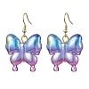 Sparkling Acrylic Butterfly Dangle Earrings for Women EJEW-JE05644-4