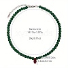 Vintage Glass Green Round Beaded Becklaces MA6144-3