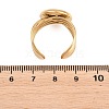 304 Stainless Steel Open Cuff Ring Components STAS-F366-06D-G-2