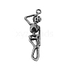 Skull Tibetan Style Alloy Pendants TIBEP-R344-49AS-LF-1