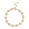 Brass Micro Pave Cubic Zirconia Link Bracelets for Women BJEW-U013-01G-05-1