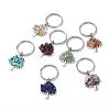 Chip Natural & Synthetic Gemstone Keychain Sets KEYC-JKC00219-1