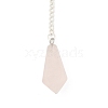 Natural Rose Quartz Cone Pointed Dowsing Pendulums G-A249-02S-07-2