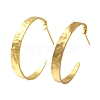 Rack Plating C-Shaped Brass Stud Earrings EJEW-H143-24G-4