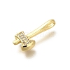 Rack Plating Brass Micro Pave Cubic Zirconia Pendants KK-Z086-69G-02-2