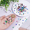 200Pcs 10 Colors 2-Hole Glass Seed Beads SEED-HY0001-26B-3