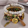 Boho Style Wood Beaded Stretch Bracelet Sets for Women WGE3C3B-51-1