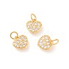 Brass Micro Pave Cubic Zirconia Charms ZIRC-F106-07G-1