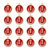 Golden Plated Alloy Enamel Charms X-ENAM-S118-03I-2