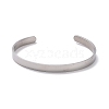 Non-Tarnish 304 Stainless Steel Open Cuff Bangle BJEW-G653-01P-02-1