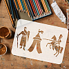 Plastic Drawing Painting Stencils Templates DIY-WH0396-0129-3