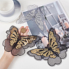 Gorgecraft 12Pcs 2 Style Butterfly Gauze Embroidery Ornaments Accessories PATC-GF0001-11-3
