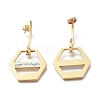 304 Stainless Steel Dangle Stud Earrings EJEW-E261-25G-2