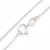 925 Sterling Silver Snake Chain Necklaces NJEW-C052-18P-2