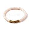 Handmade Polymer Clay Heishi Beads Stackable Stretch Bracelets Set for Women BJEW-JB07451-9