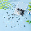 SUNNYCLUE 200Pcs 2 Colors Plastic Earring Hooks KY-SC0001-67-6