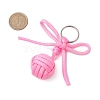 Polyester Braid Ball 304 Stainless Steel Keychains KEYC-JKC01117-02-3