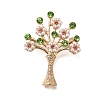 Bottle of Flowers Alloy Olivine Rhinestone Brooch JEWB-Q002-02G-1