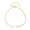 Brass Figaro Chain Bracelet Making KK-CBADBBF-06G-1
