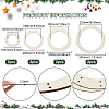 Fingerinspire 8Pcs 4 Styles Wreath Frames for Crafts WOOD-FG0001-33-2