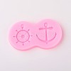 Helm and Anchor Design DIY Food Grade Silicone Molds AJEW-L054-77-1