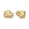 Brass Micro Pave Clear Cubic Zirconia Connector Charms KK-E068-VB342-2