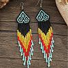 Bohemian Style Tassel Dangle Earrings JV4227-2