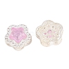 Brass Clear Cubic Zirconia Beads KK-B186-01S-4