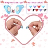 10 Sets Alloy Magnetic Clasps with Loops FIND-LP0004-76A-5