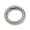 Tibetan Style 316 Surgical Stainless Steel Spring Gate Rings STAS-E191-04AS-02-1