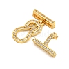 Rack Plating Brass Micro Pave Clear Cubic Zirconia Hook Clasps KK-F876-15G-2