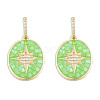 Brass Micro Pave Clear Cubic Zirconia Pendants KK-N227-98E-2