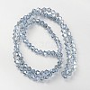 Electroplate Faceted Bicone Glass Beads Strands EGLA-P017-4mm-13-1