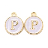 Golden Plated Alloy Charms X-ENAM-S118-01P-1