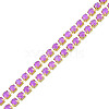 Brass Rhinestone Strass Chains CHC-N017-003B-C09-2