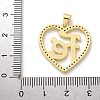 Brass Micro Pave Cubic Zirconia Pendants KK-M319-04G-4