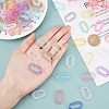 220Pcs 11 colors Transparent Acrylic Linking Rings OACR-PH0001-61-6