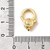 Brass Micro Pave Clear Cubic Zirconia Lobster Claw Clasps KK-A266-24B-G-3