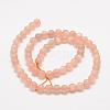 Natural Sunstone Round Beads Strands G-O017-6mm-11-3